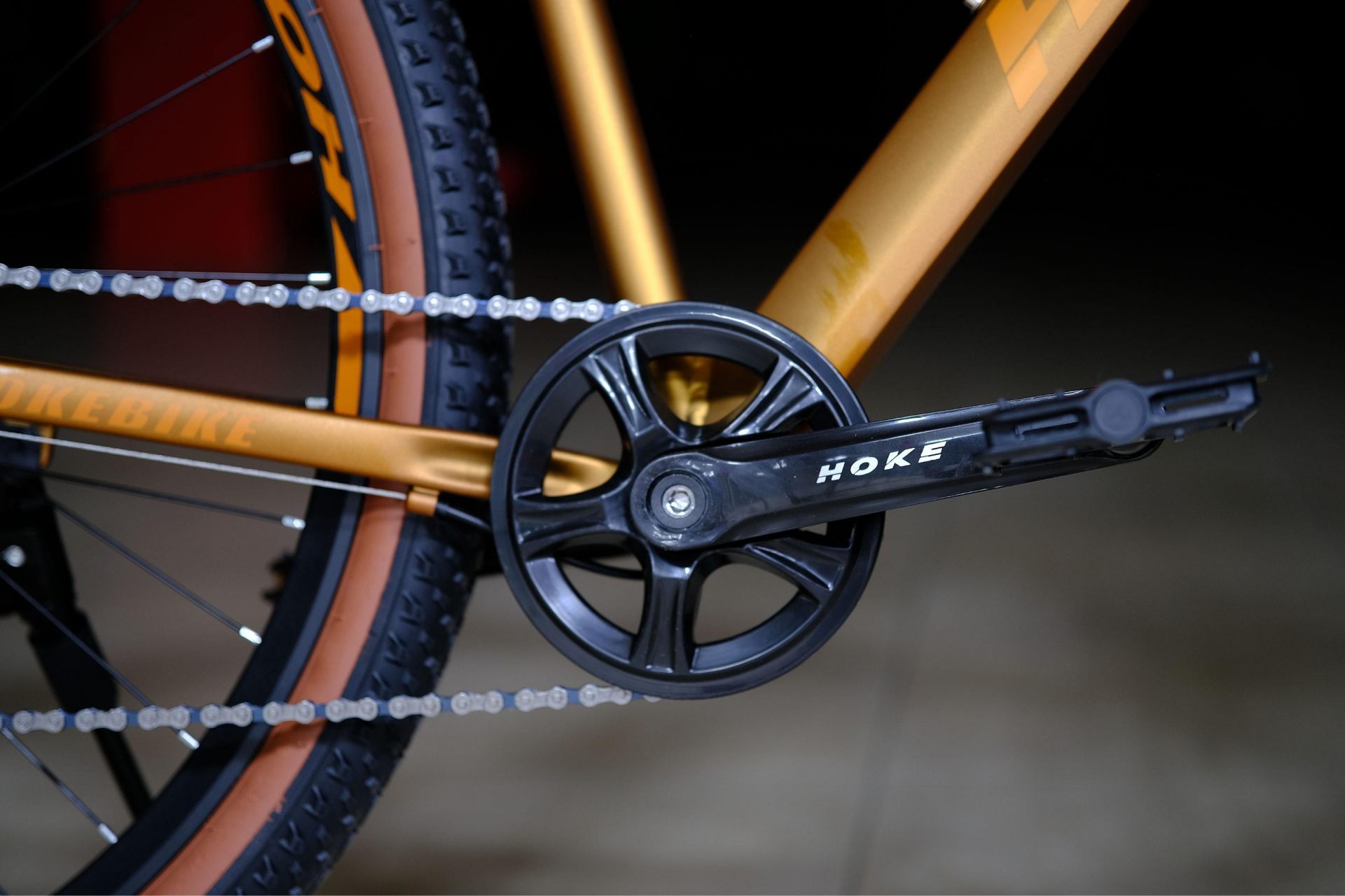 Система (шатун) сталь 36T под квадрат
 HOKE ONE WAY 29 матовый коричневый-золотой 21